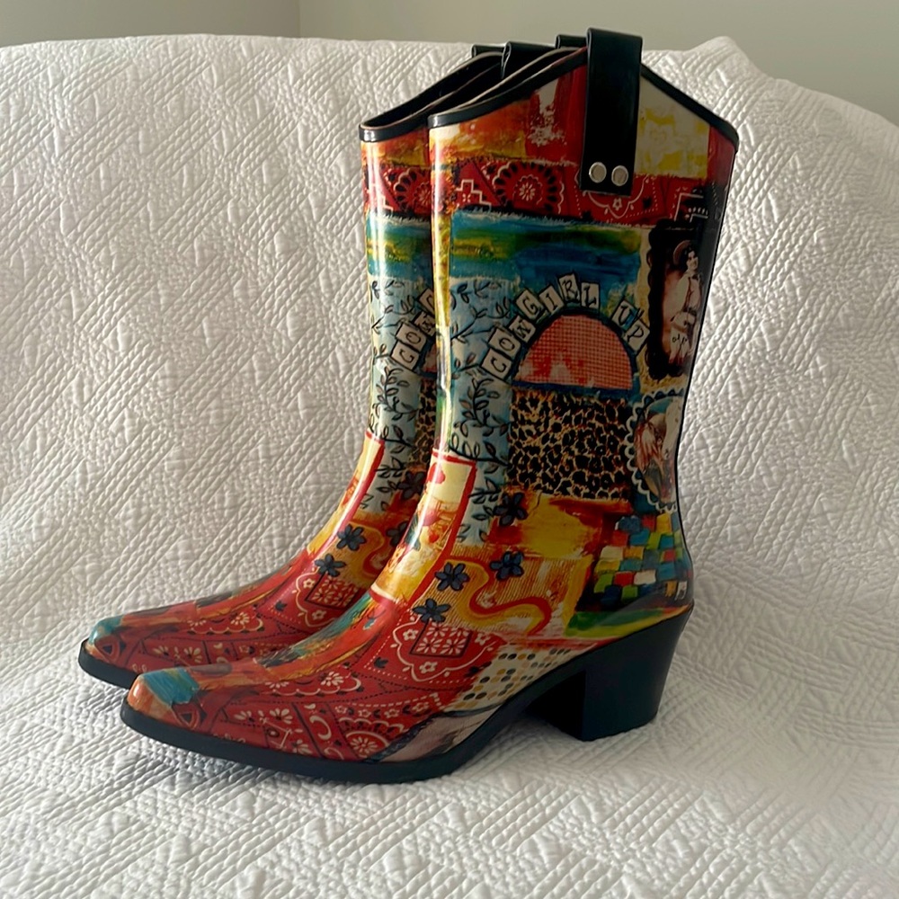 Pair of Cowgirl Rain Boots!